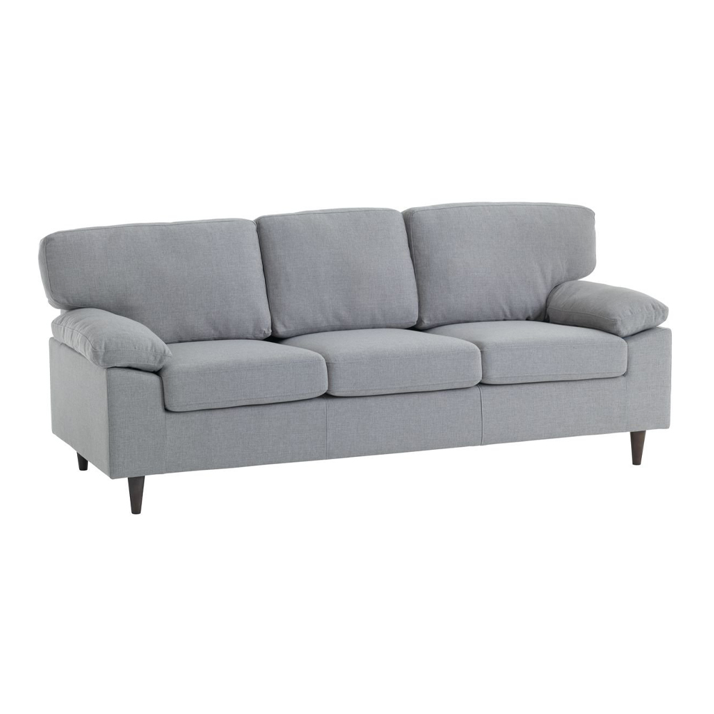 Sofa 3 Chỗ | Gedved | Vải Polyester | Xám Nhạt | R210xs85xc84cm